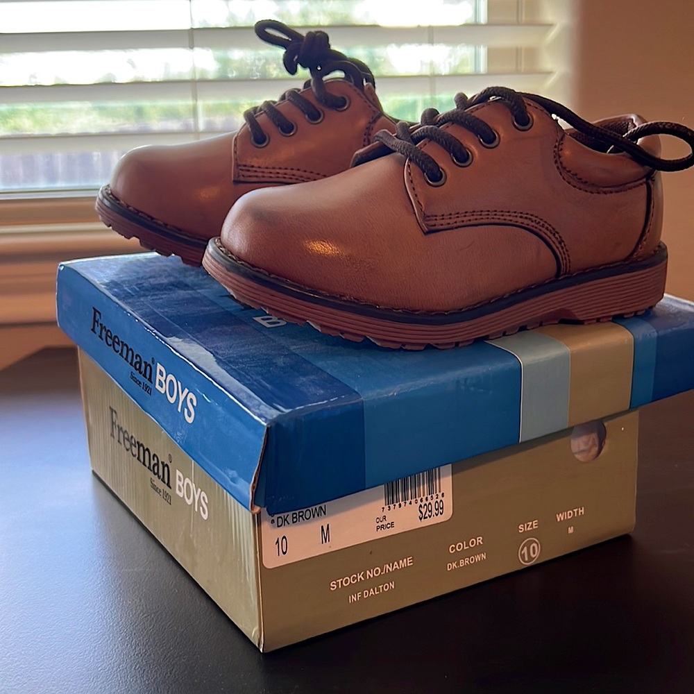 Dark brown formal shoes for boys “INF DALTON” medium width